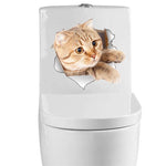 3D Cat Toilet Sticker