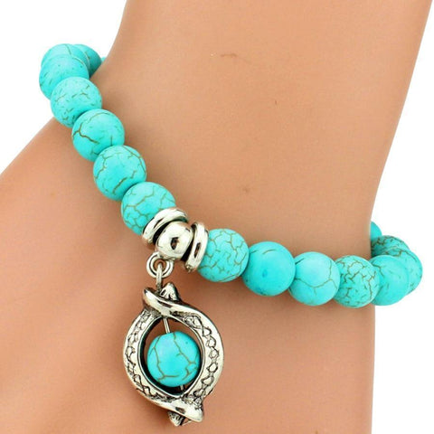 Boho Turquoise Charm Bracelet